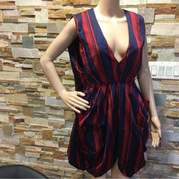 MCQ Striped Mini Dress-Balloon - Picture 3 of 13